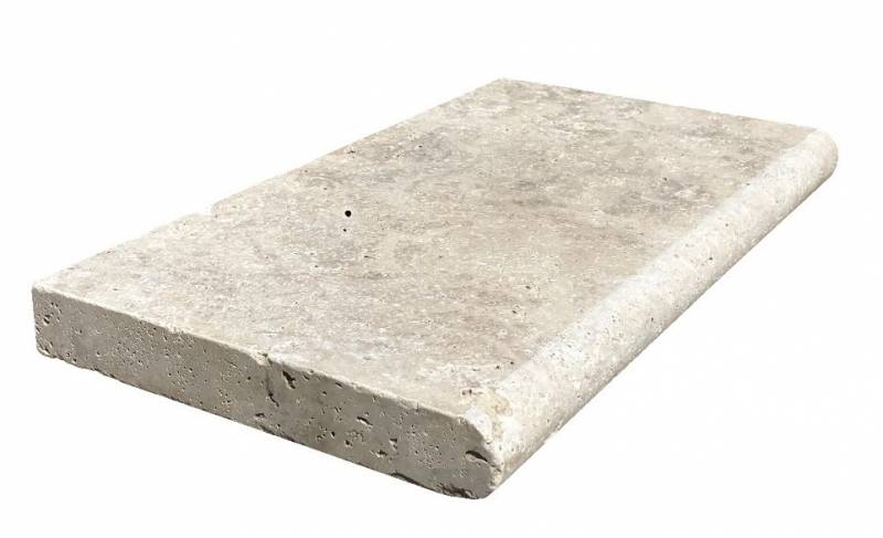 Pierre naturelle pour margelle de piscine avec 1/2 rond