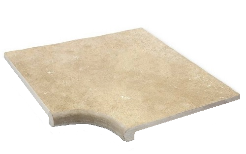 Pierre naturelle décaissé pour angle margelle de piscine