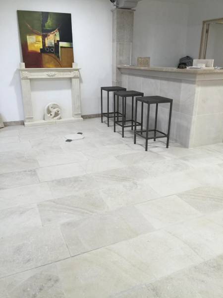 French Limestone for Flooring, Paving, Wall Cladding, and Antique Slabs