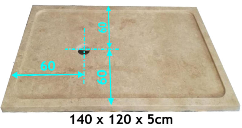 Bac à douche et receveur en Travertin pierre naturelle à Combiers 34 entre Béziers et Narbonne