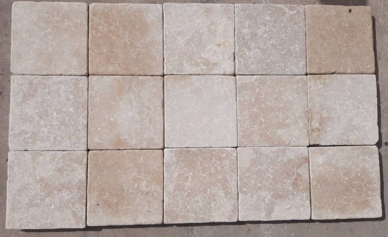 Pavé ancien en pierre naturelle vieillie, Toulon à Bordeaux