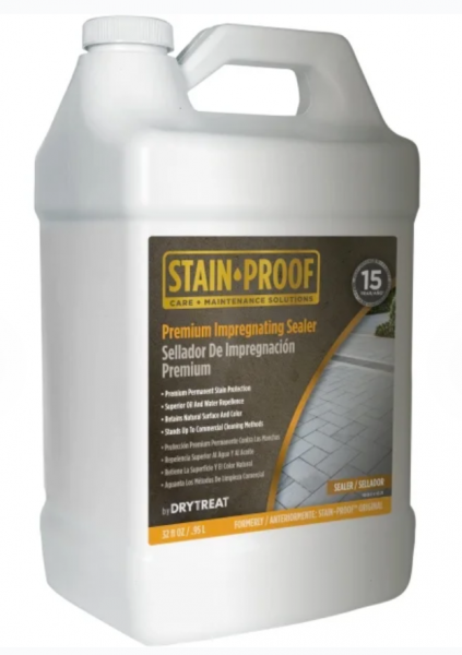 Protection incolore pour pierre naturelle hydrofuge, oléofuge, traitement contre le sel de piscine et entretien.