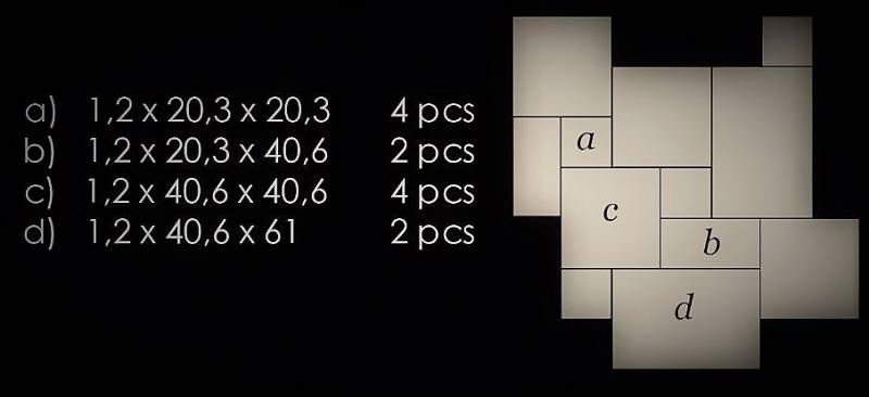 TRAVERTIN Montpellier 34 (Opus Romain)