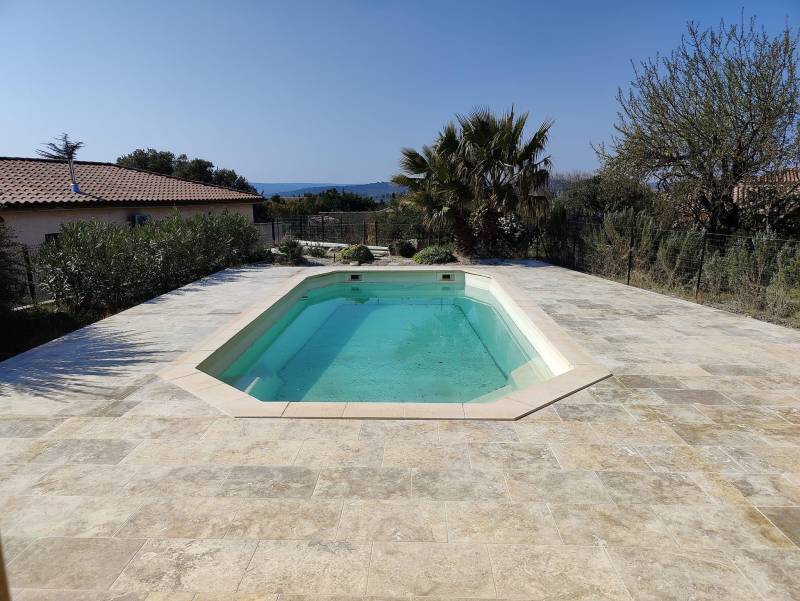 Travertin pour plage de piscine en pierre naturelle