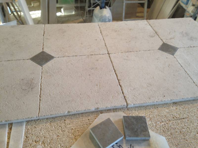 Dallage à cabochon en pierre CENIA GRIS UZES